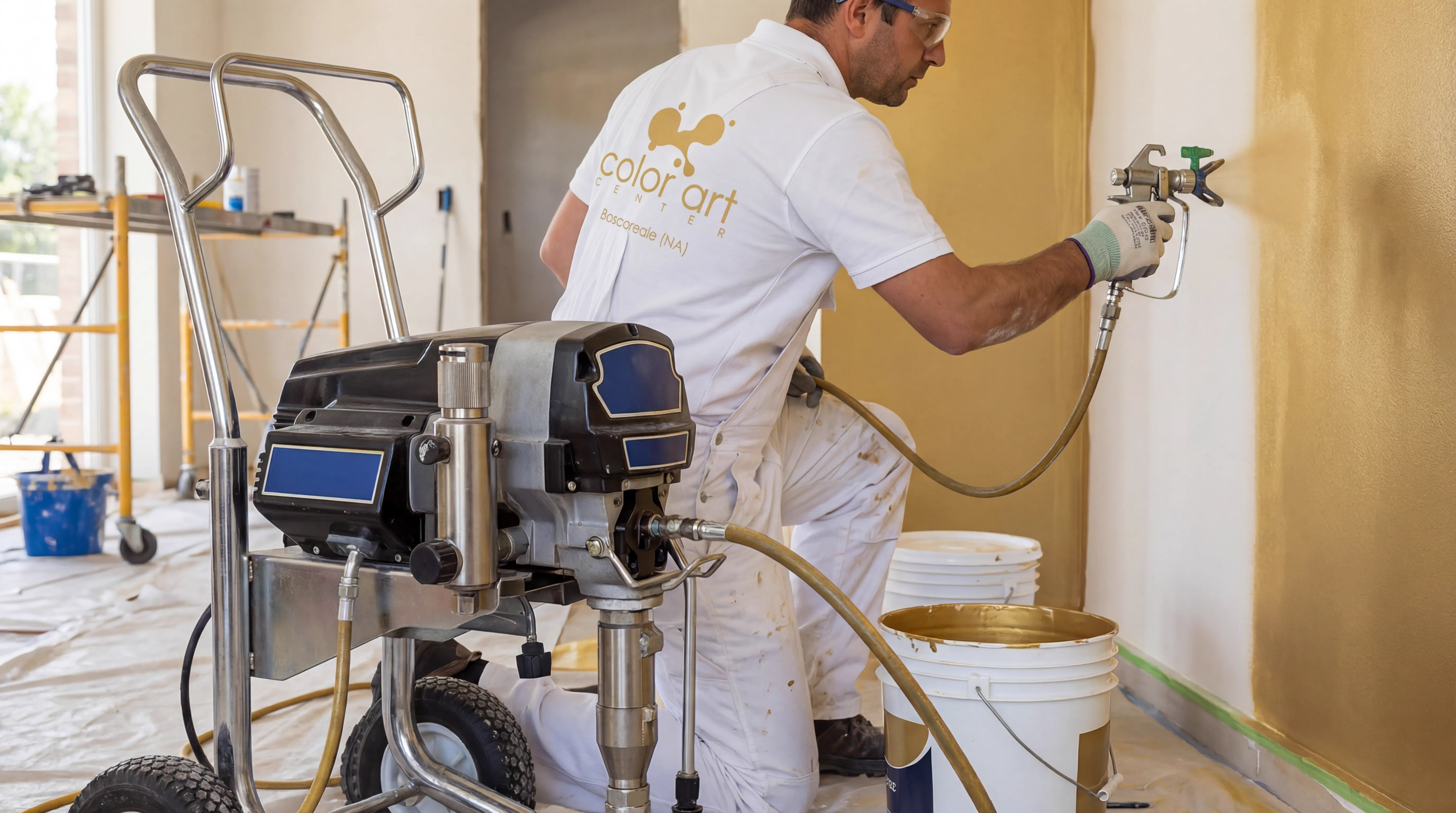 Pompa airless professionale per verniciatura in evidenza