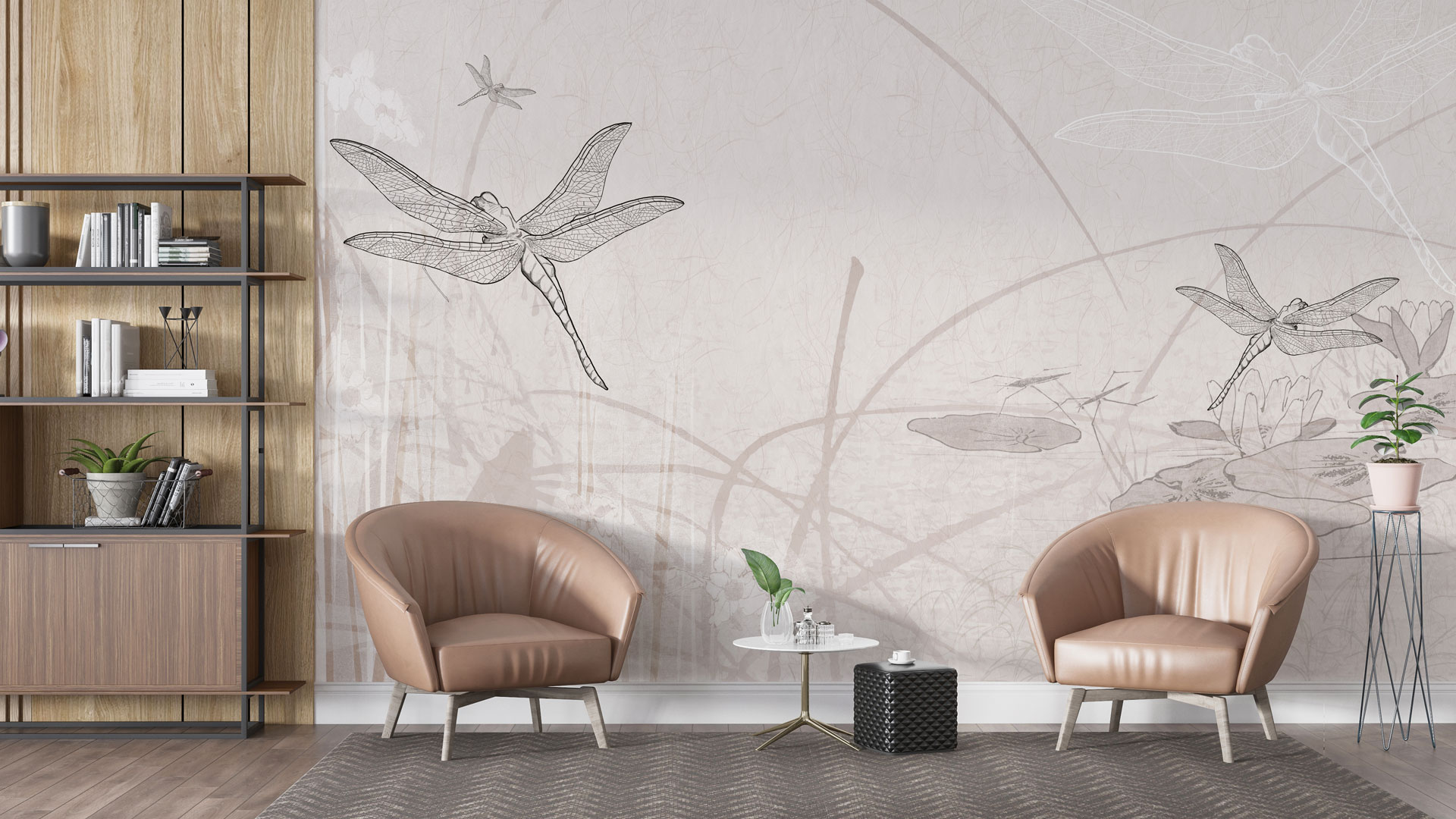 Carta da parati Dragonfly — Color Art Center Boscoreale
