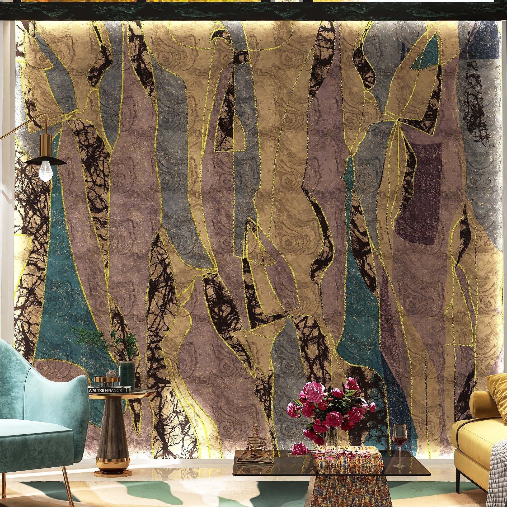 Carta da parati Gold — Color Art Center Boscoreale