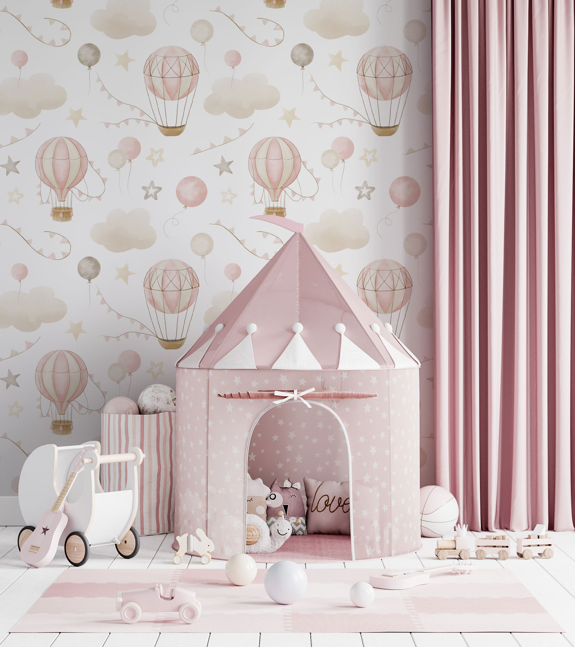 Carta da parati Baby Balloon — Color Art Center Boscoreale