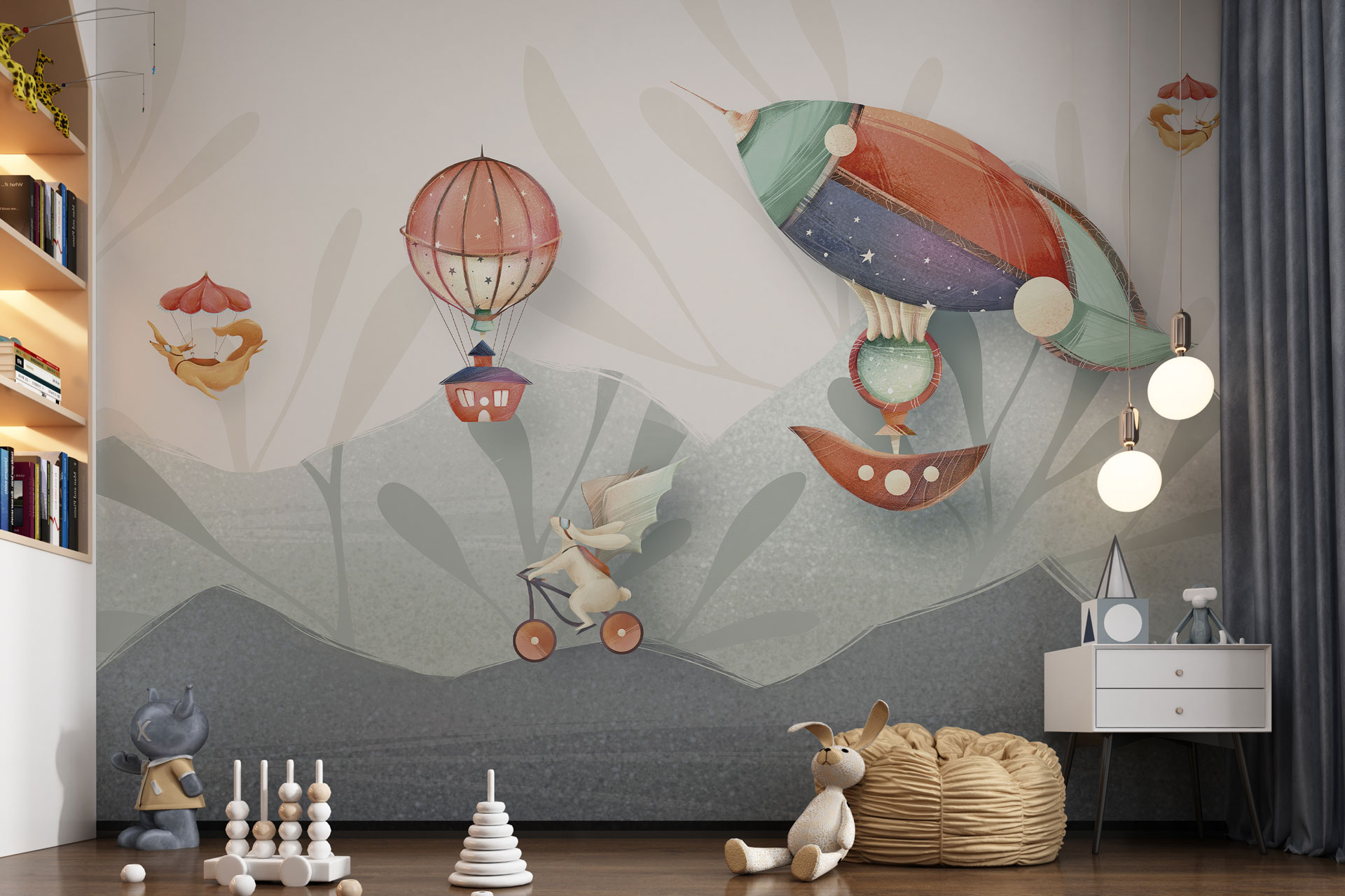 Carta da parati Chasing Ballons — Color Art Center Boscoreale