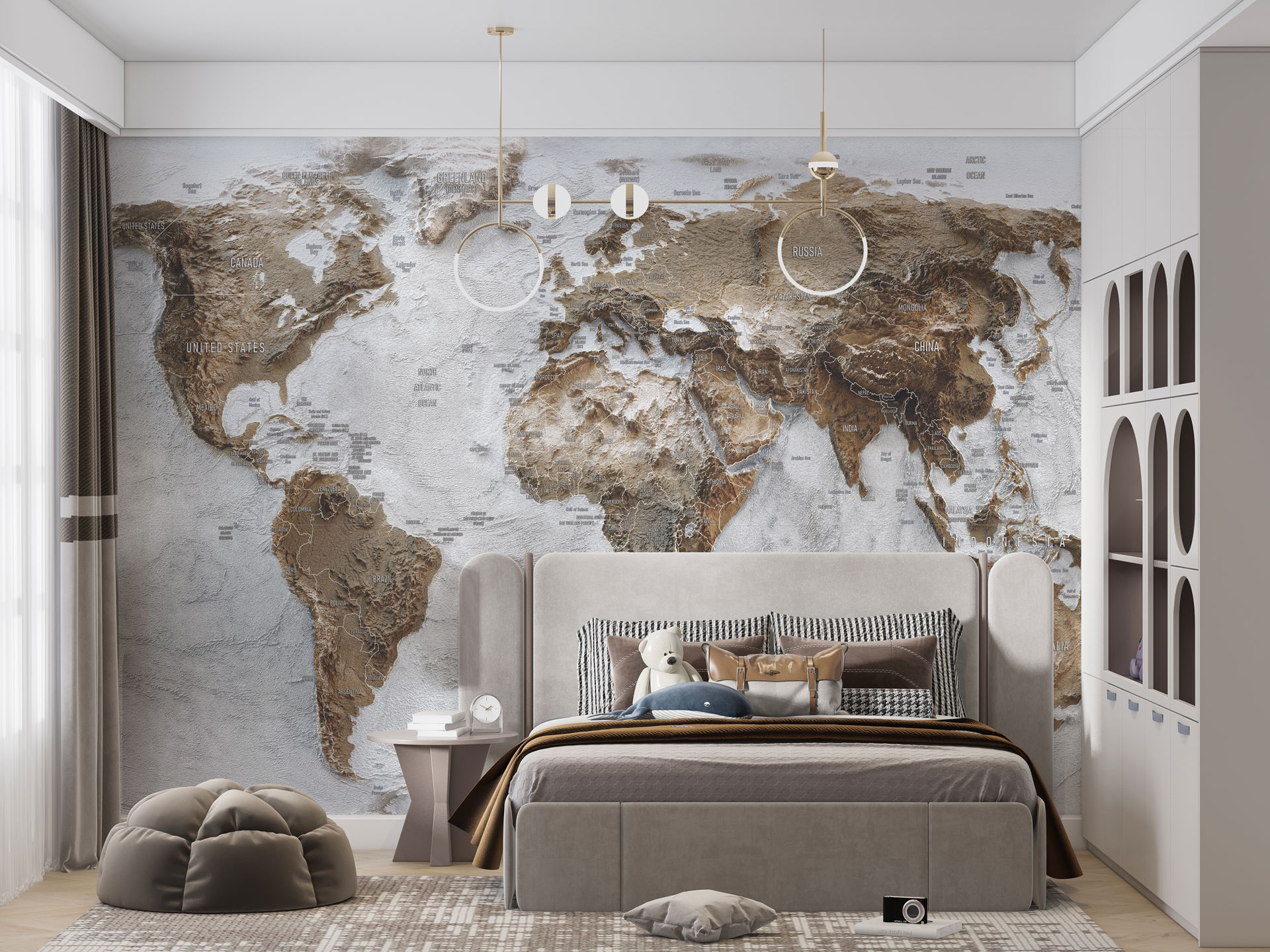 Carta da parati Geography — Color Art Center Boscoreale