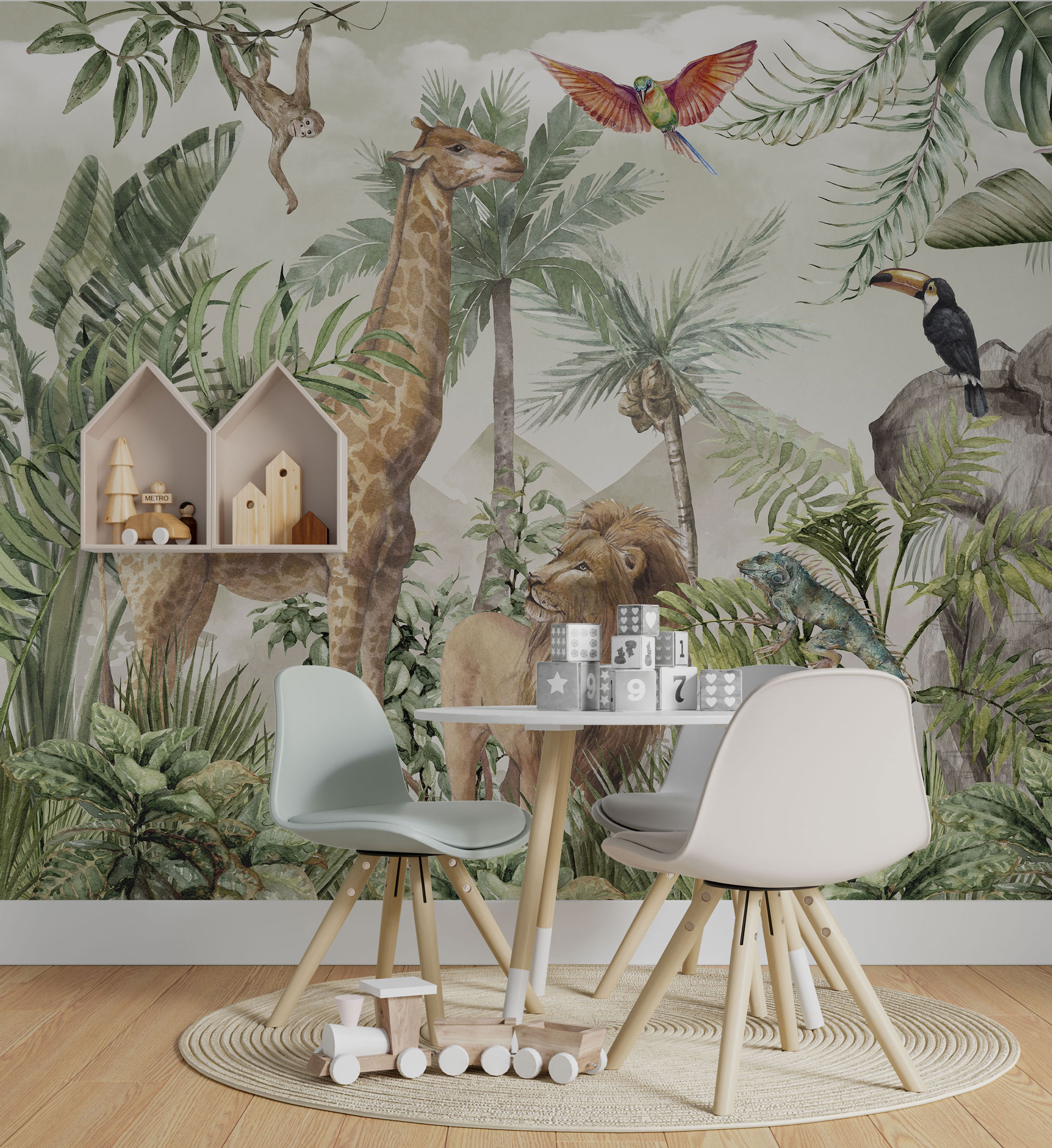Carta da parati Little Safari — Color Art Center Boscoreale