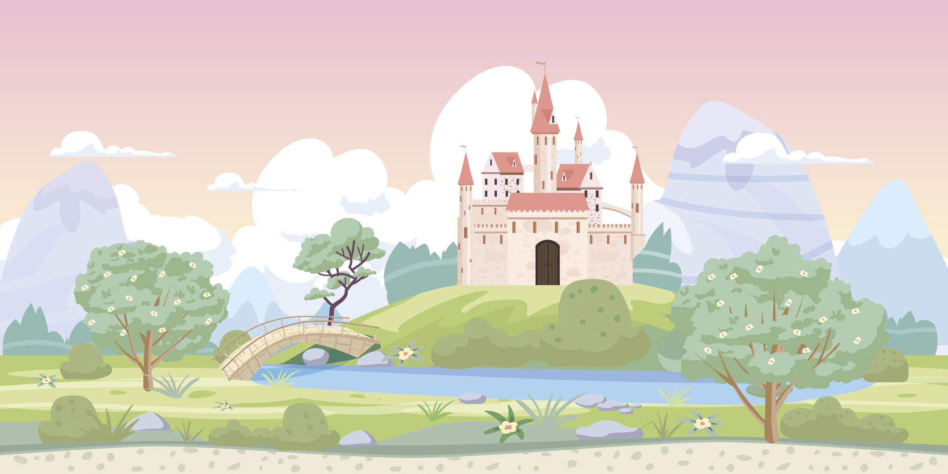 Carta da parati Lofty Castle — Color Art Center Boscoreale