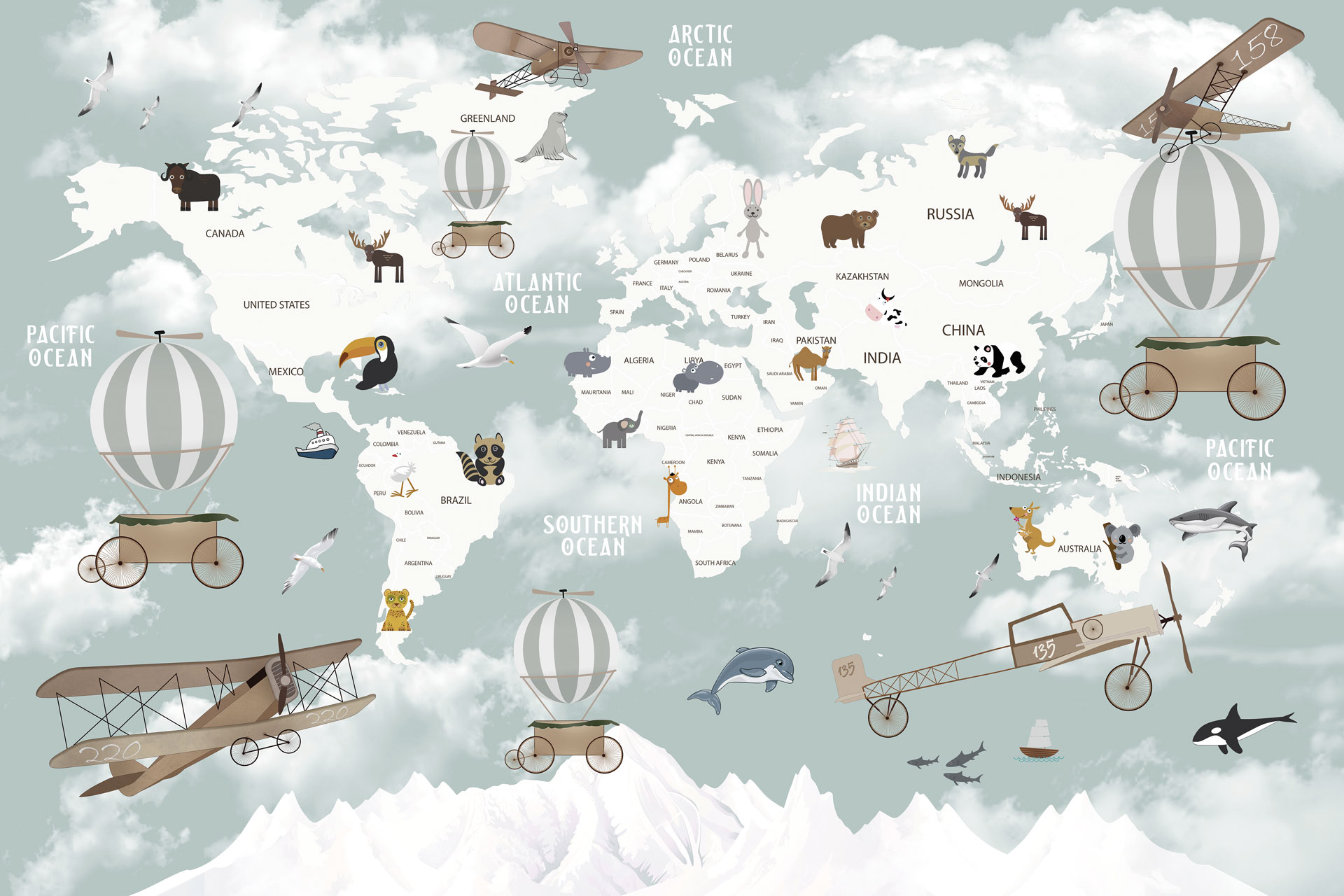 Carta da parati Mondo Animale — Color Art Center Boscoreale