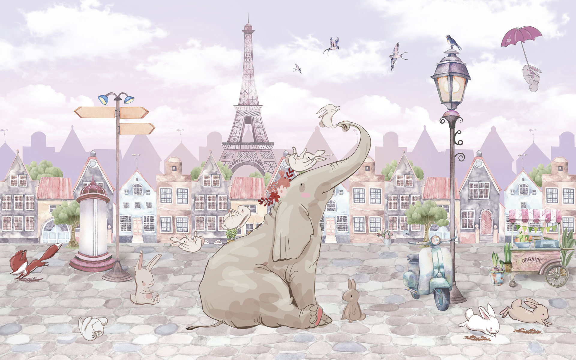 Carta da parati Paris — Color Art Center Boscoreale