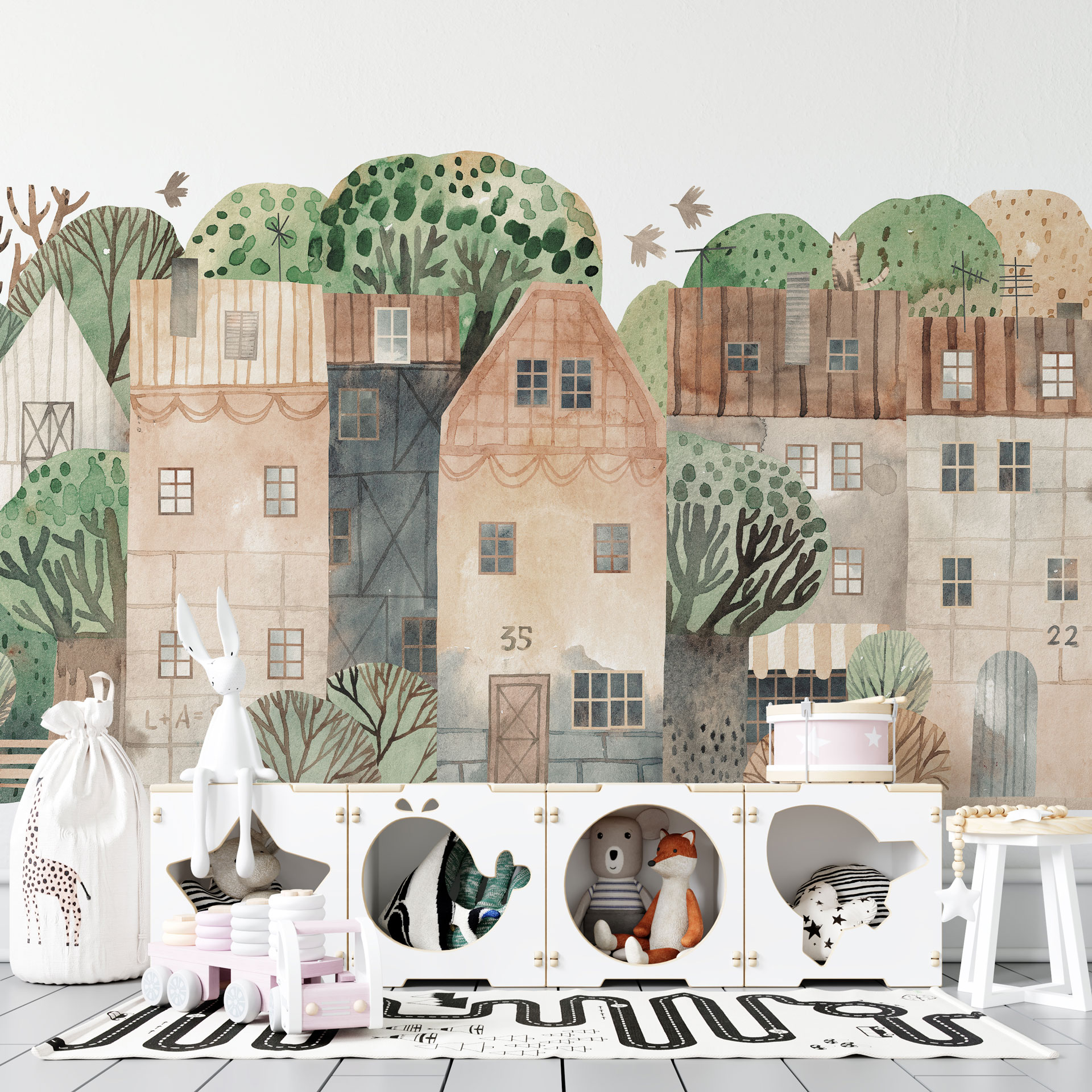 Carta da parati Town — Color Art Center Boscoreale