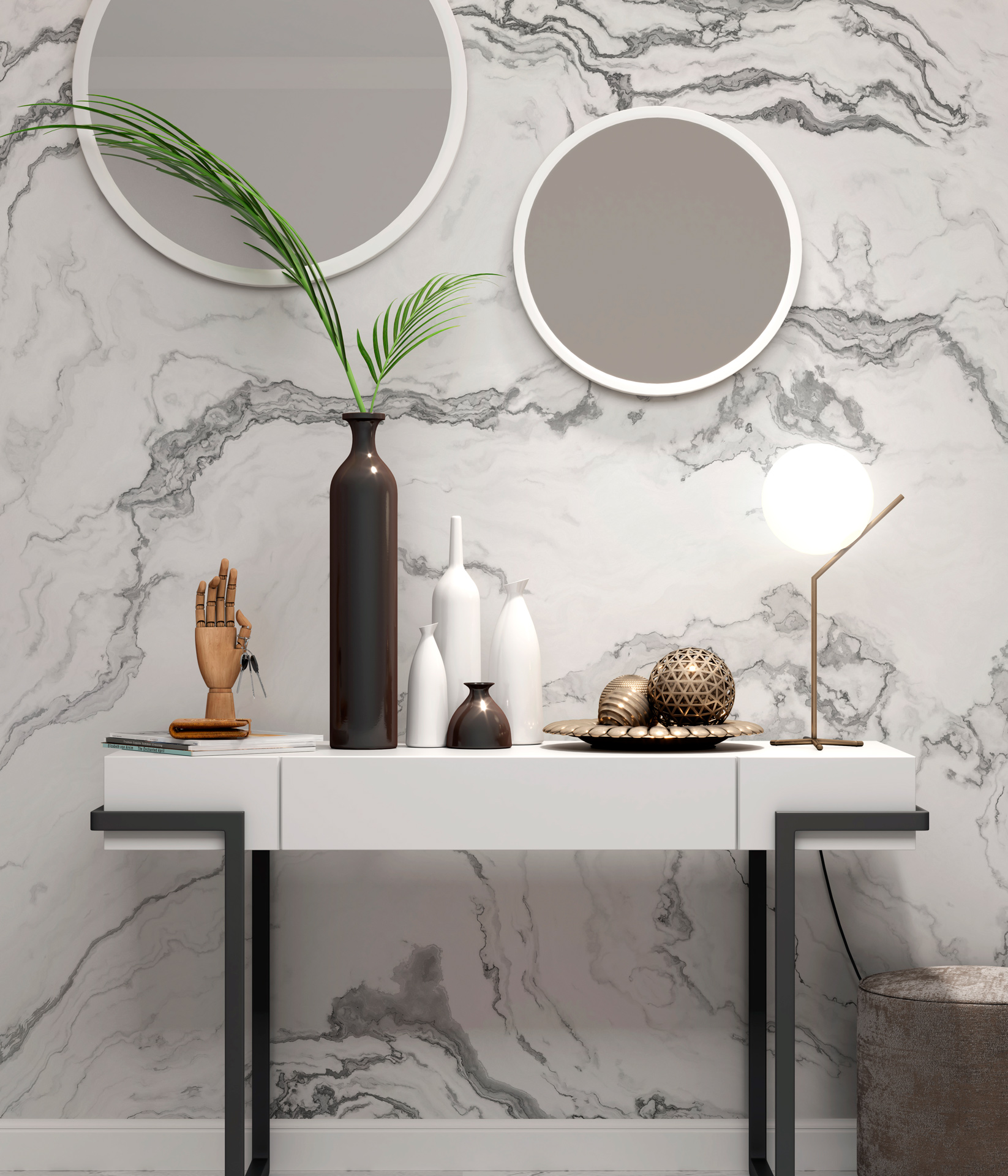 Carta da parati Marble Five — Color Art Center Boscoreale