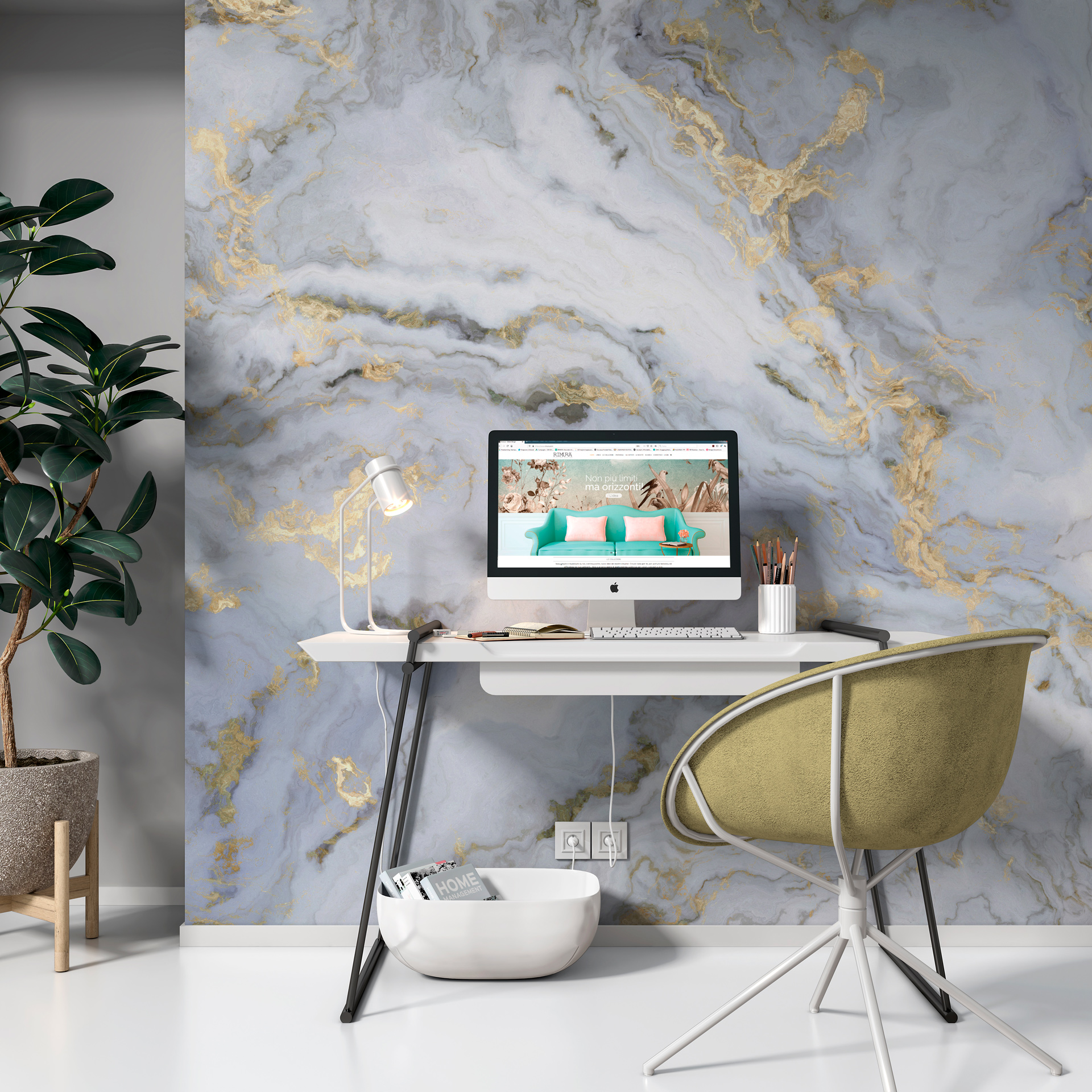 Carta da parati Marble Four — Color Art Center Boscoreale