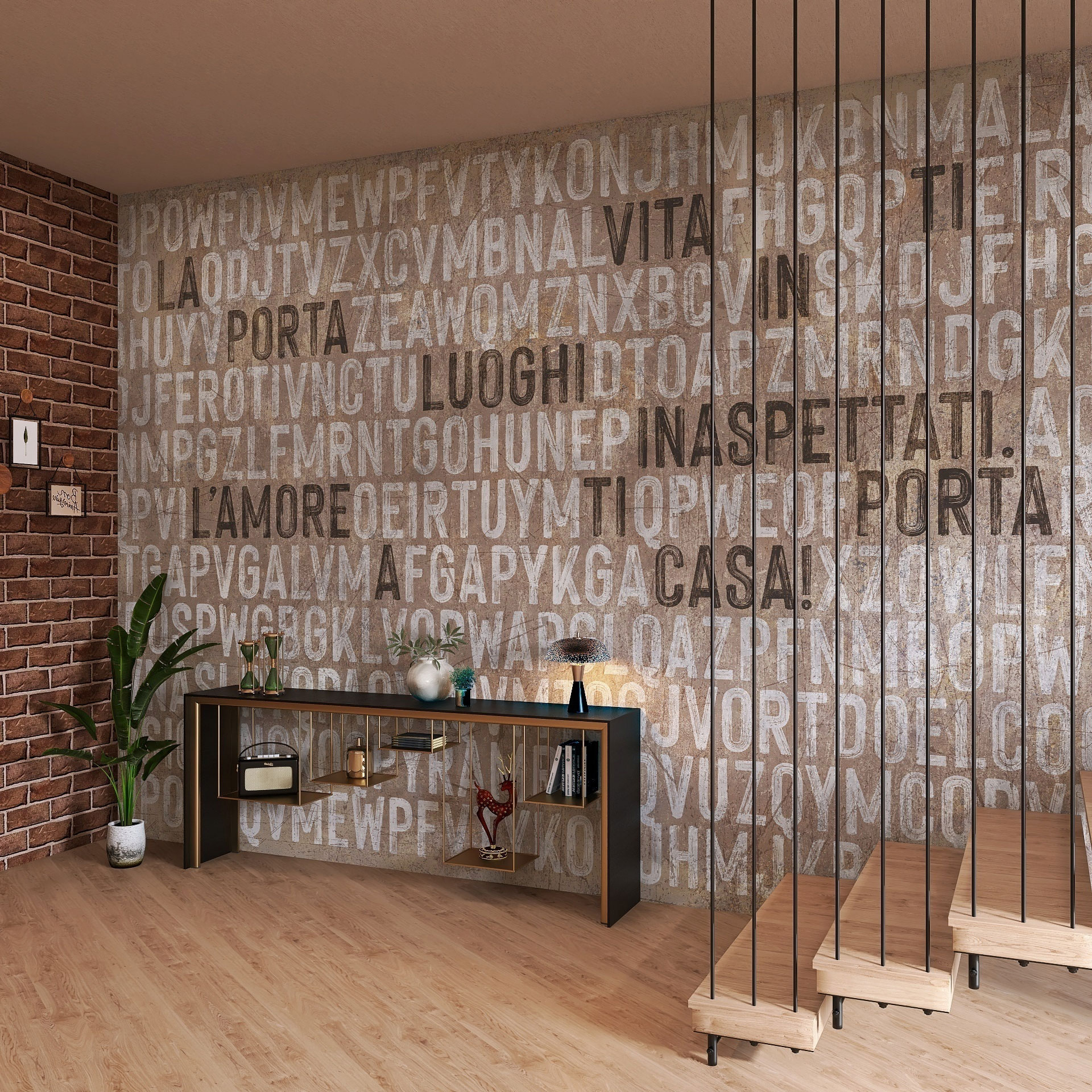 Carta da parati Message — Color Art Center Boscoreale