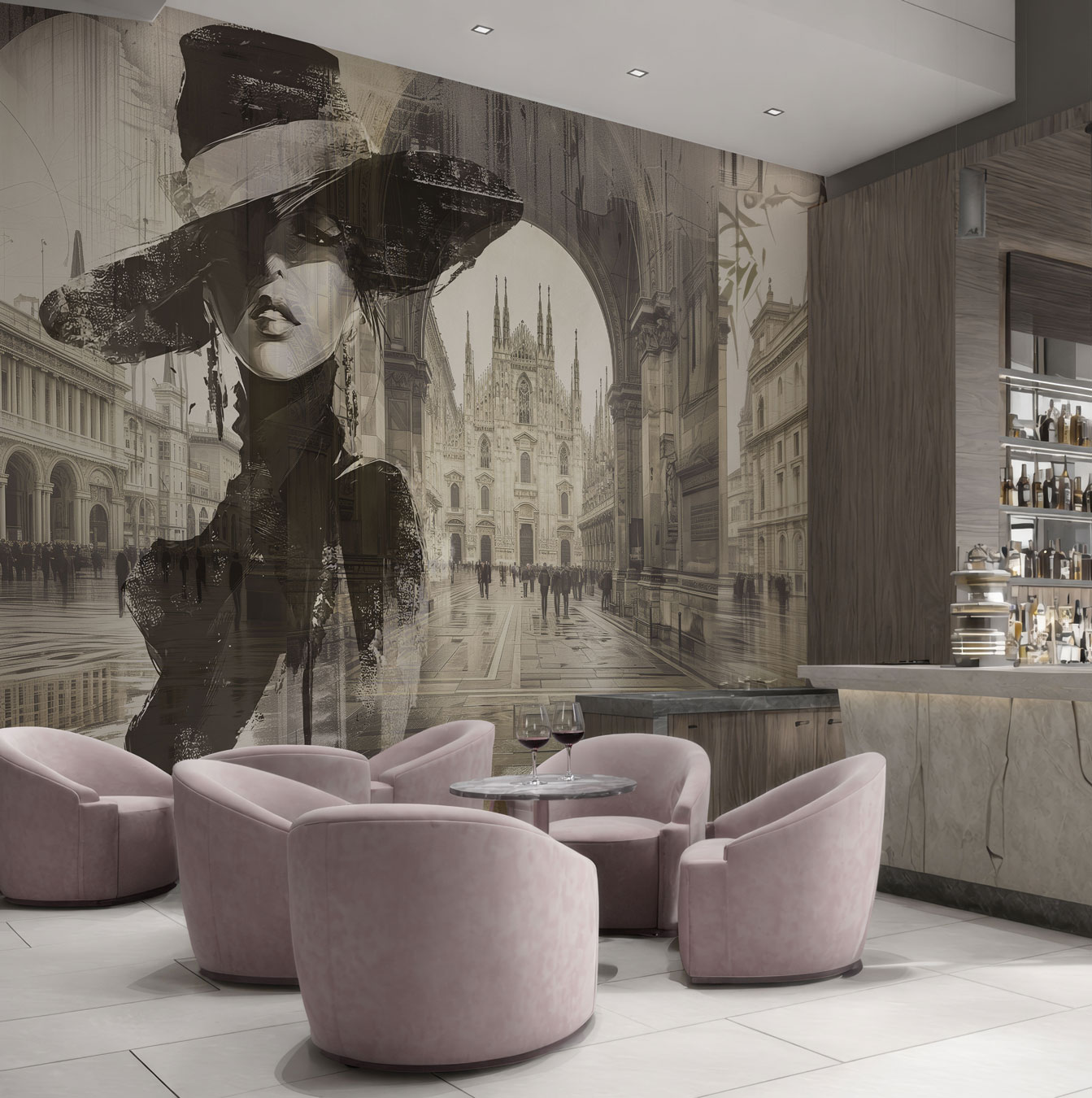 Carta da parati Milano — Color Art Center Boscoreale