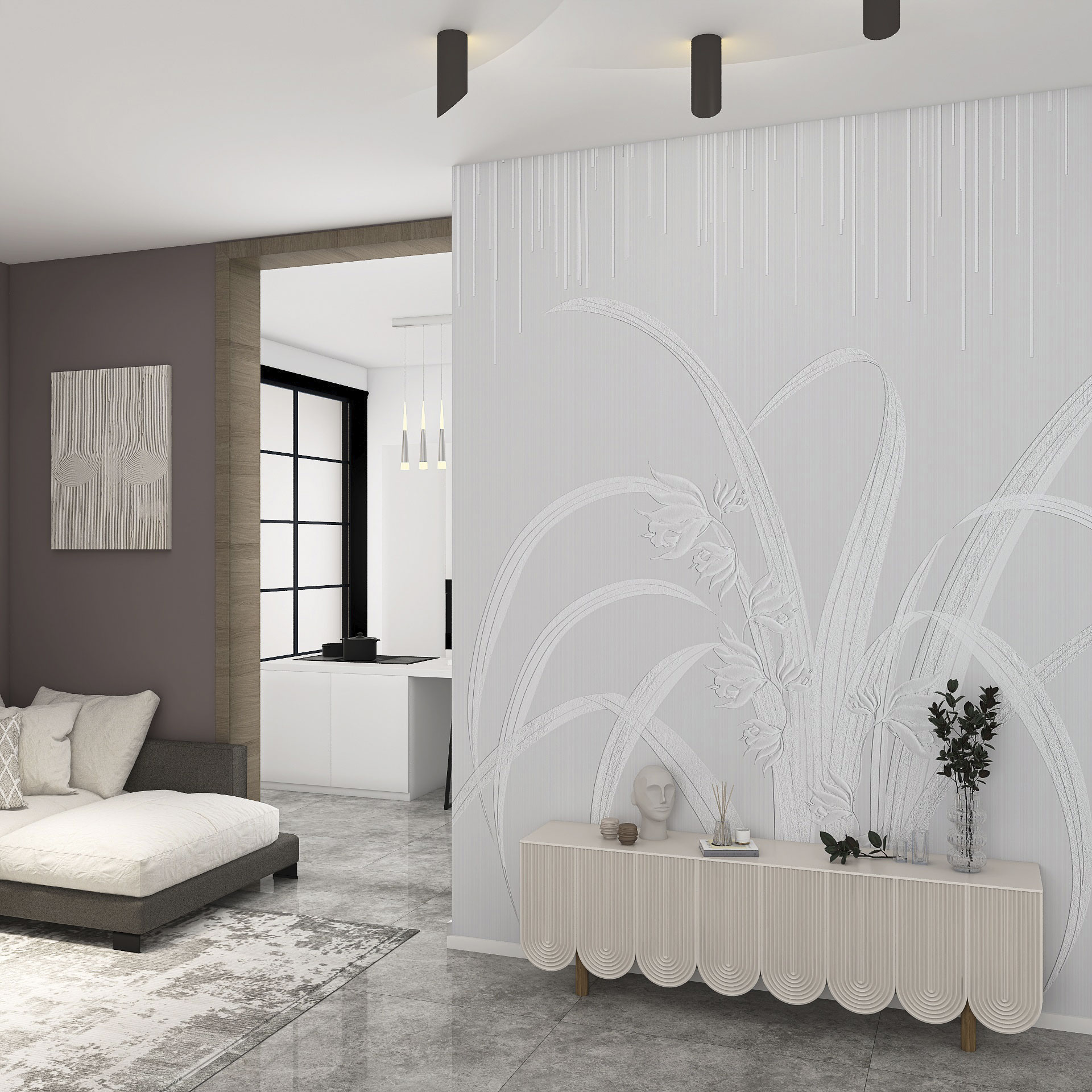 Carta da parati Pure Blooms — Color Art Center Boscoreale