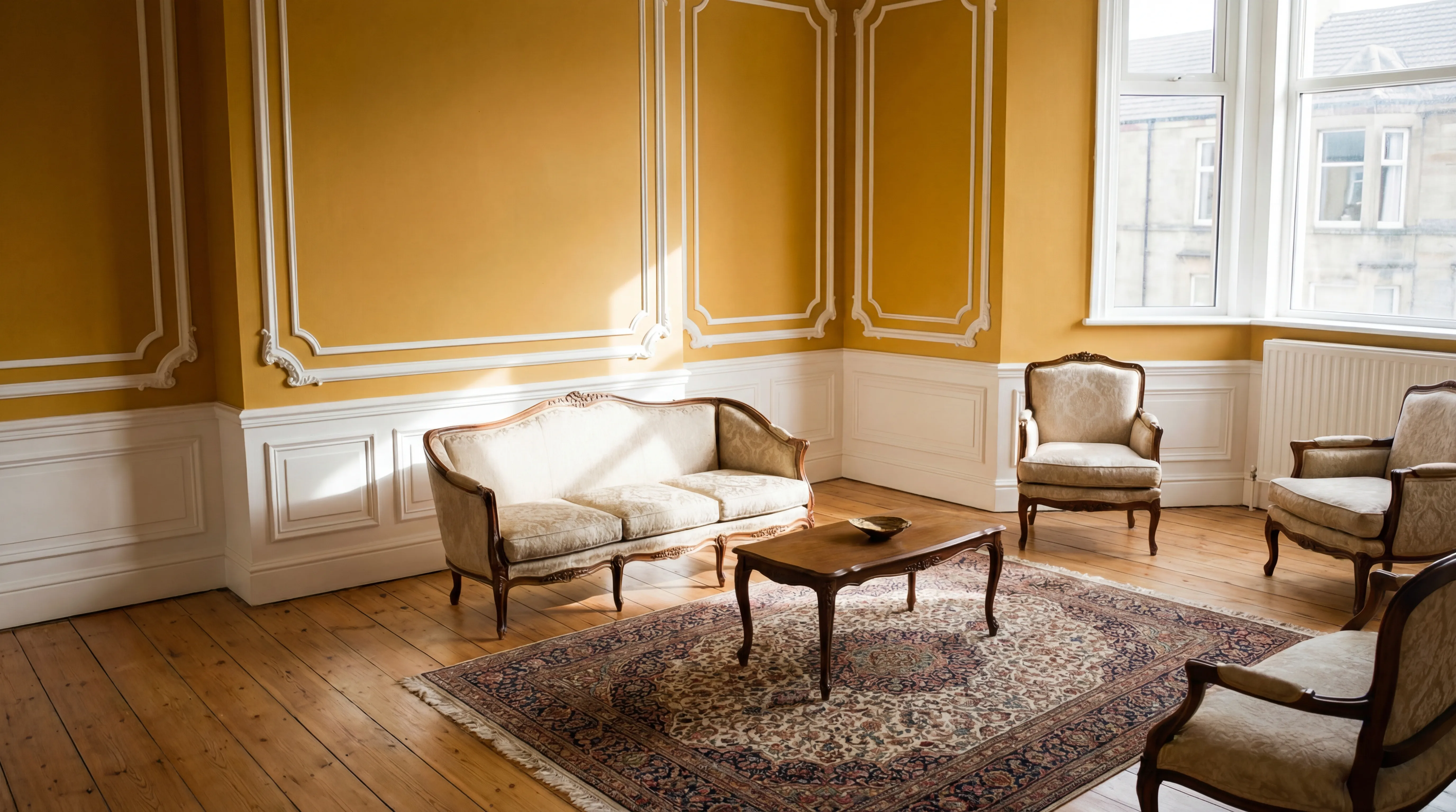 Parete spoglia prima del rivestimento boiserie camera da Color Art Center IZZO a Boscoreale