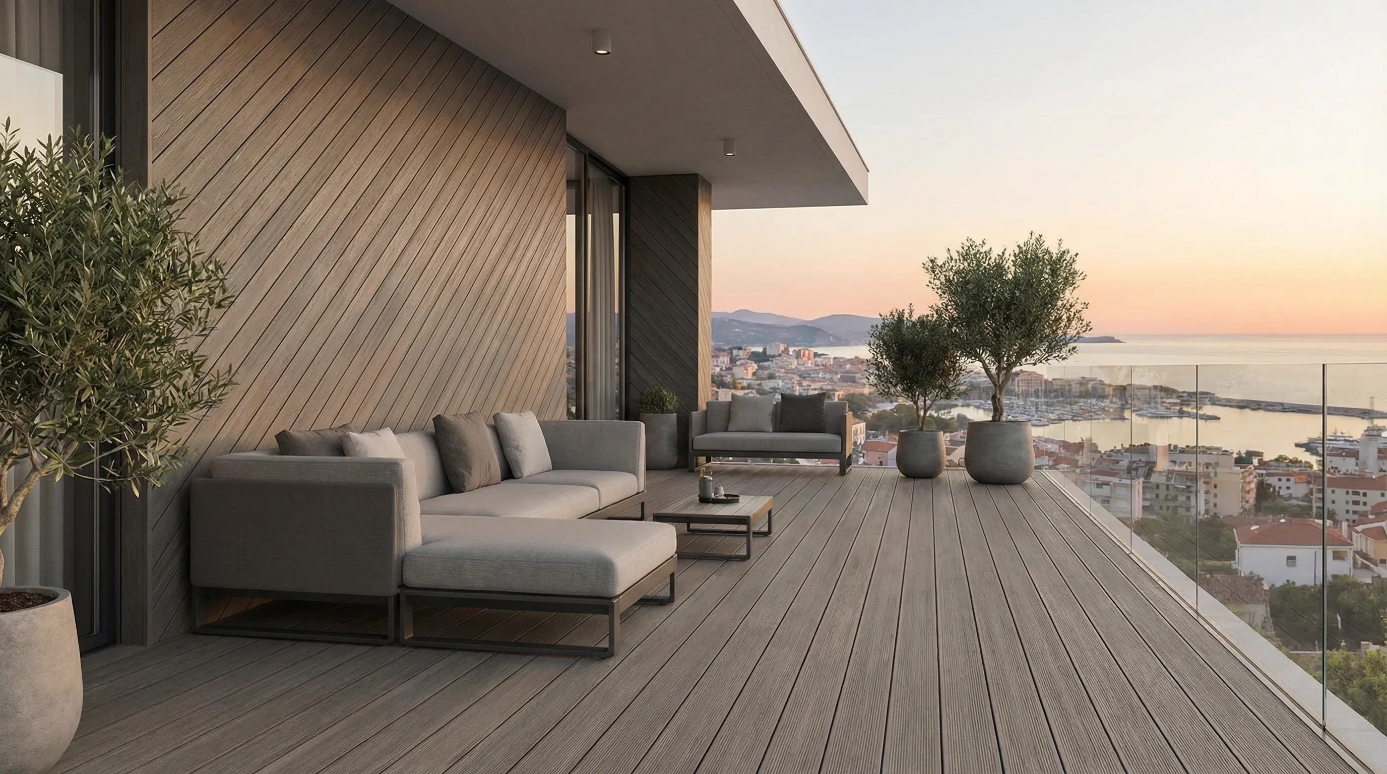 Doghe in WPC per rivestimento esterno terrazza