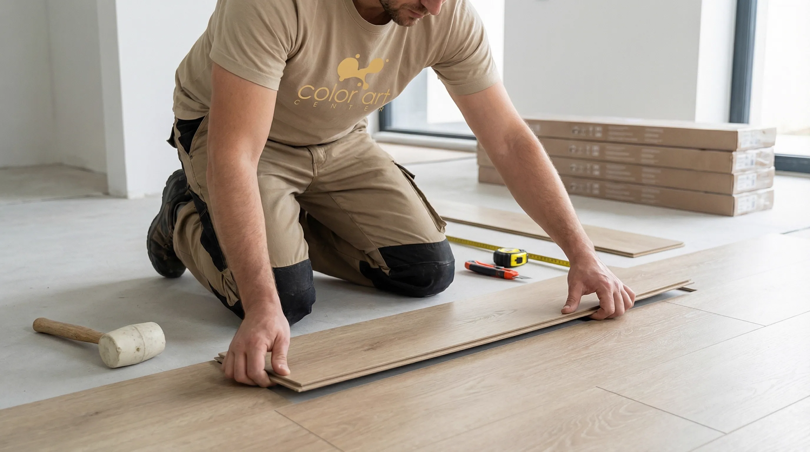 Pavimento in PVC effetto legno flottante