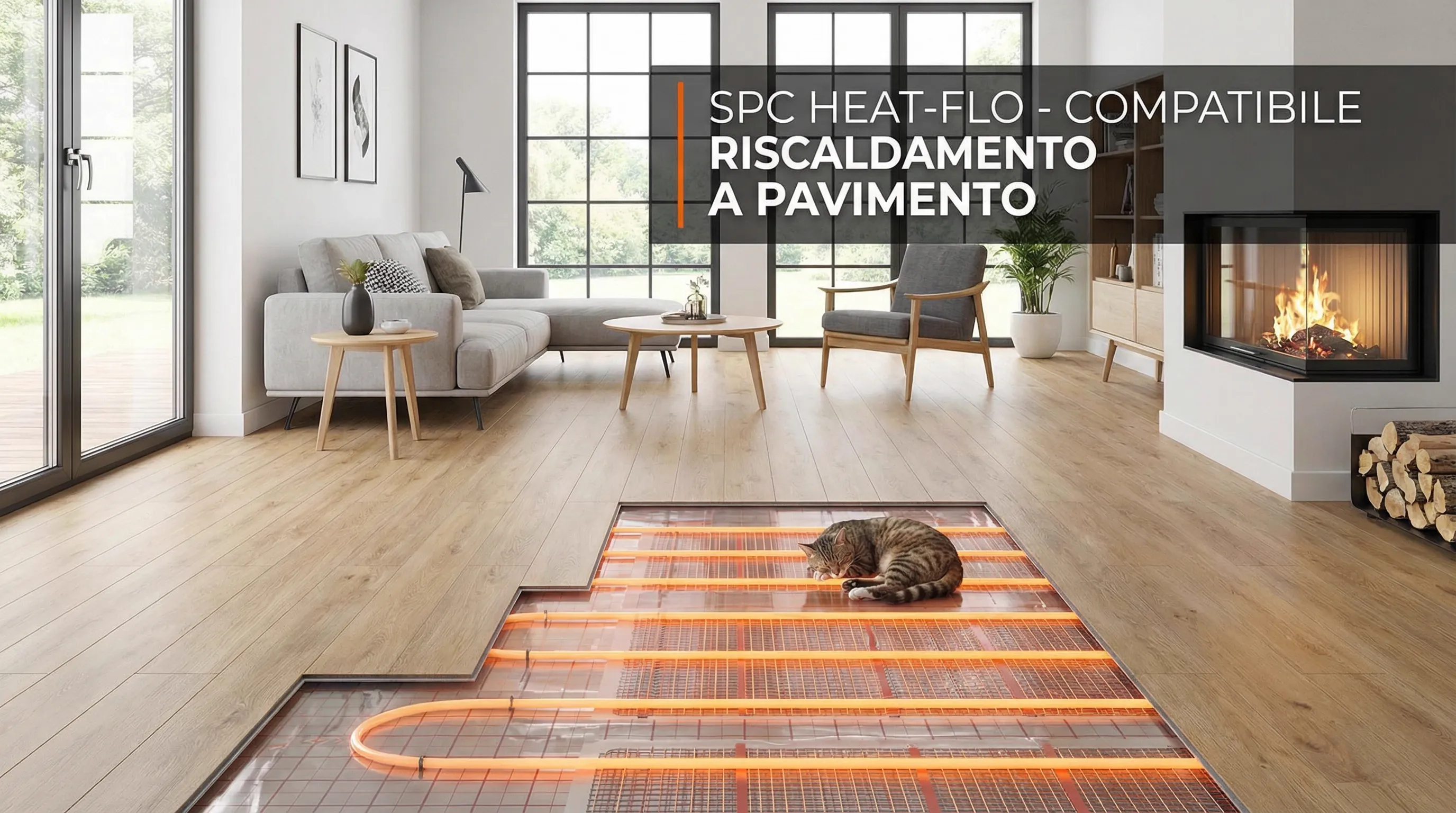 Pavimento SPC rigido stone polymer composite