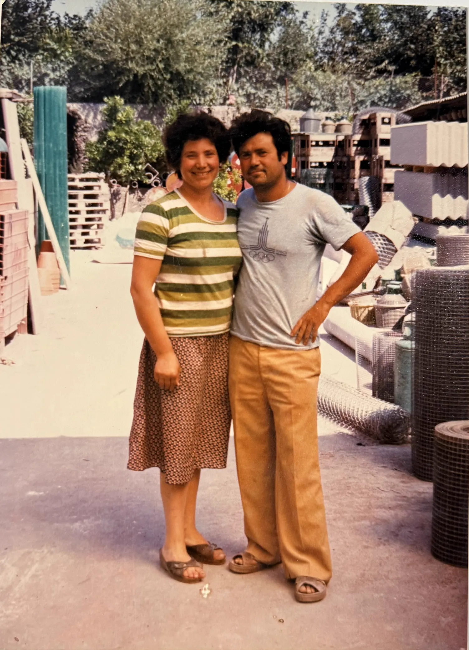 Giuseppe e Luisa Izzo fondatori del negozio di colori Boscoreale