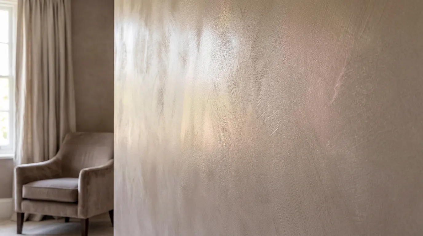 Pittura decorativa effetto seta cangiante per pareti