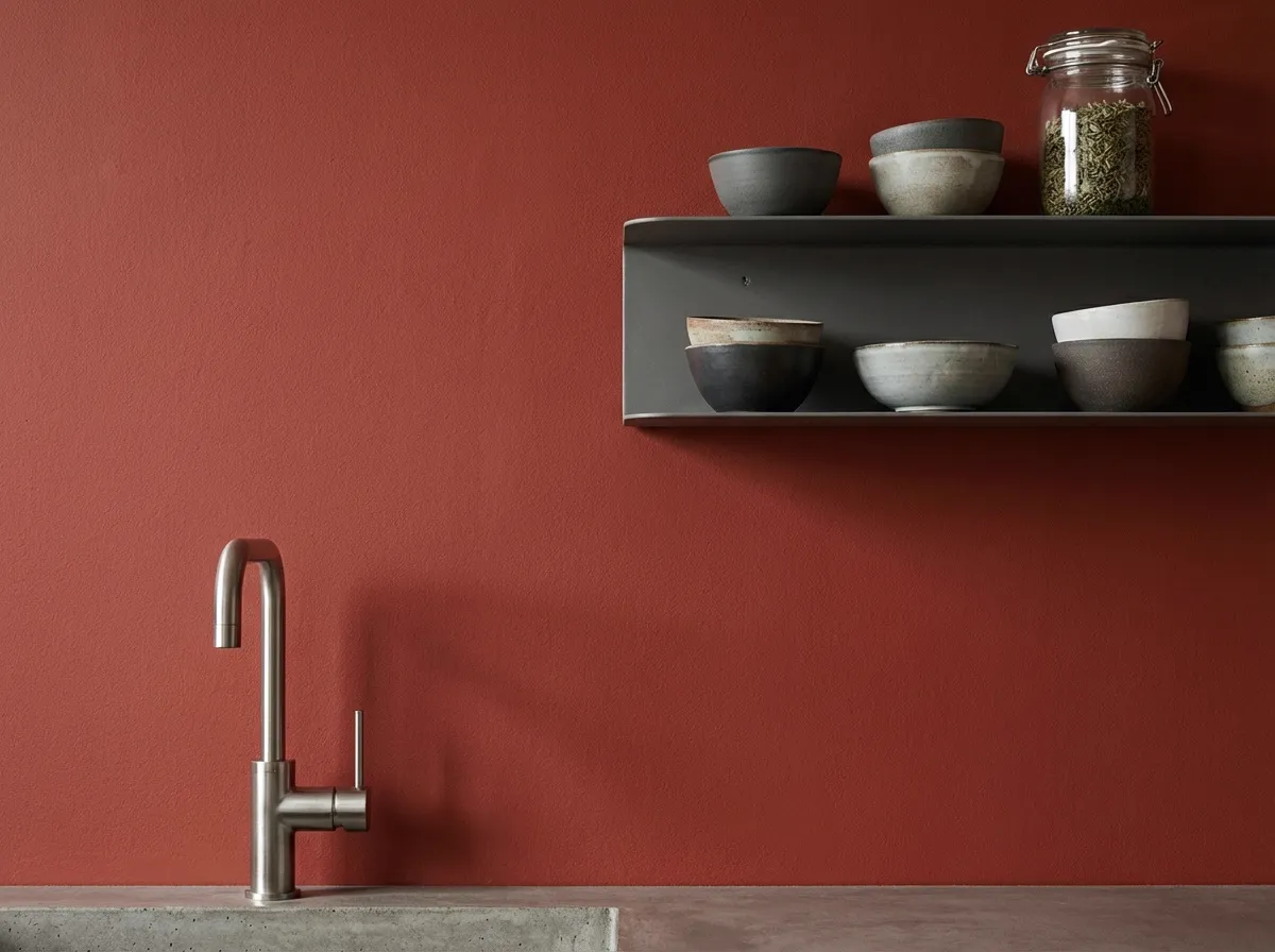 Corridoio con pittura decorativa e stucco a rilievo da Color Art Center IZZO a Boscoreale