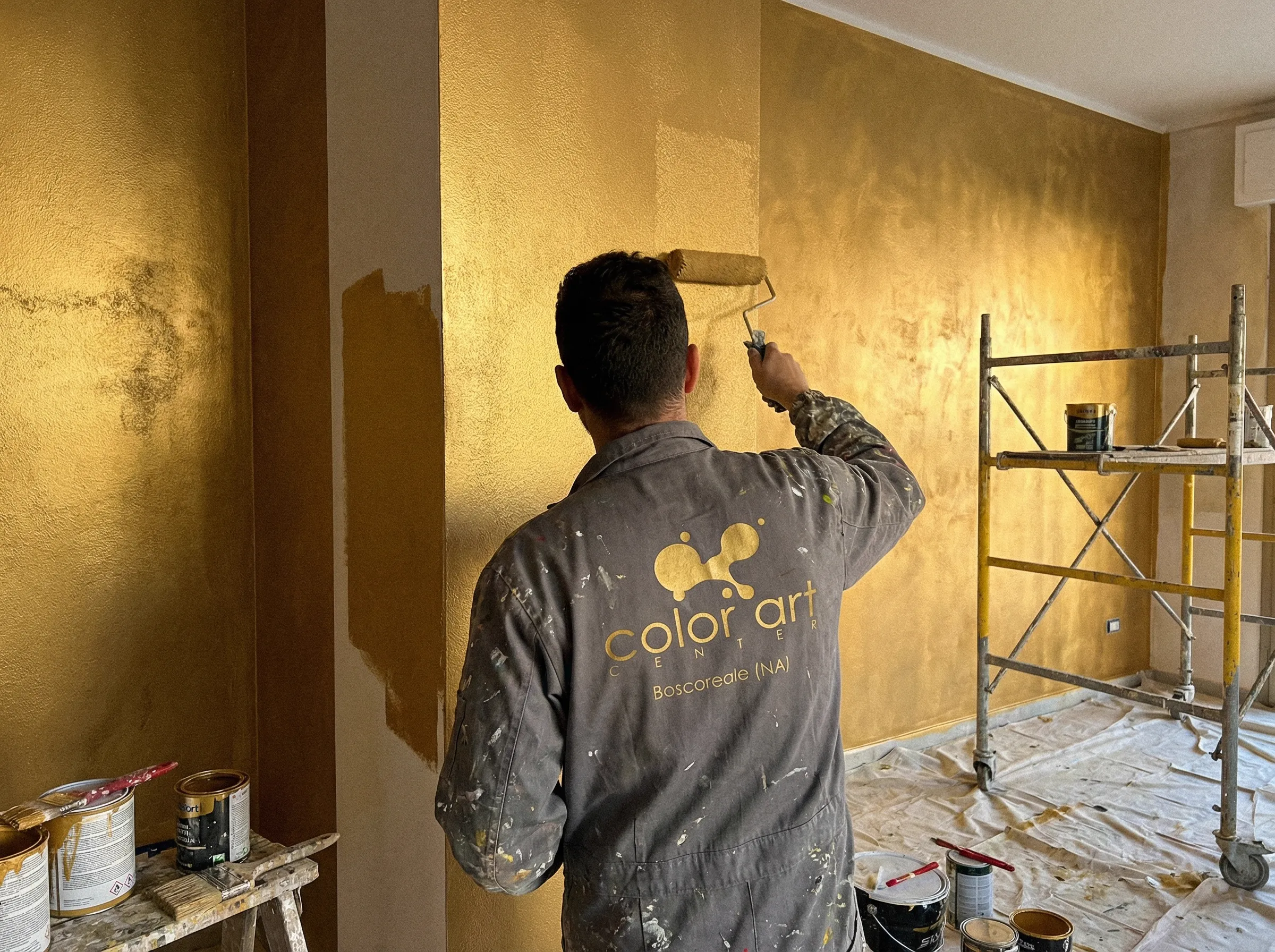 Ufficio tinteggiato con colori personalizzati aziendali