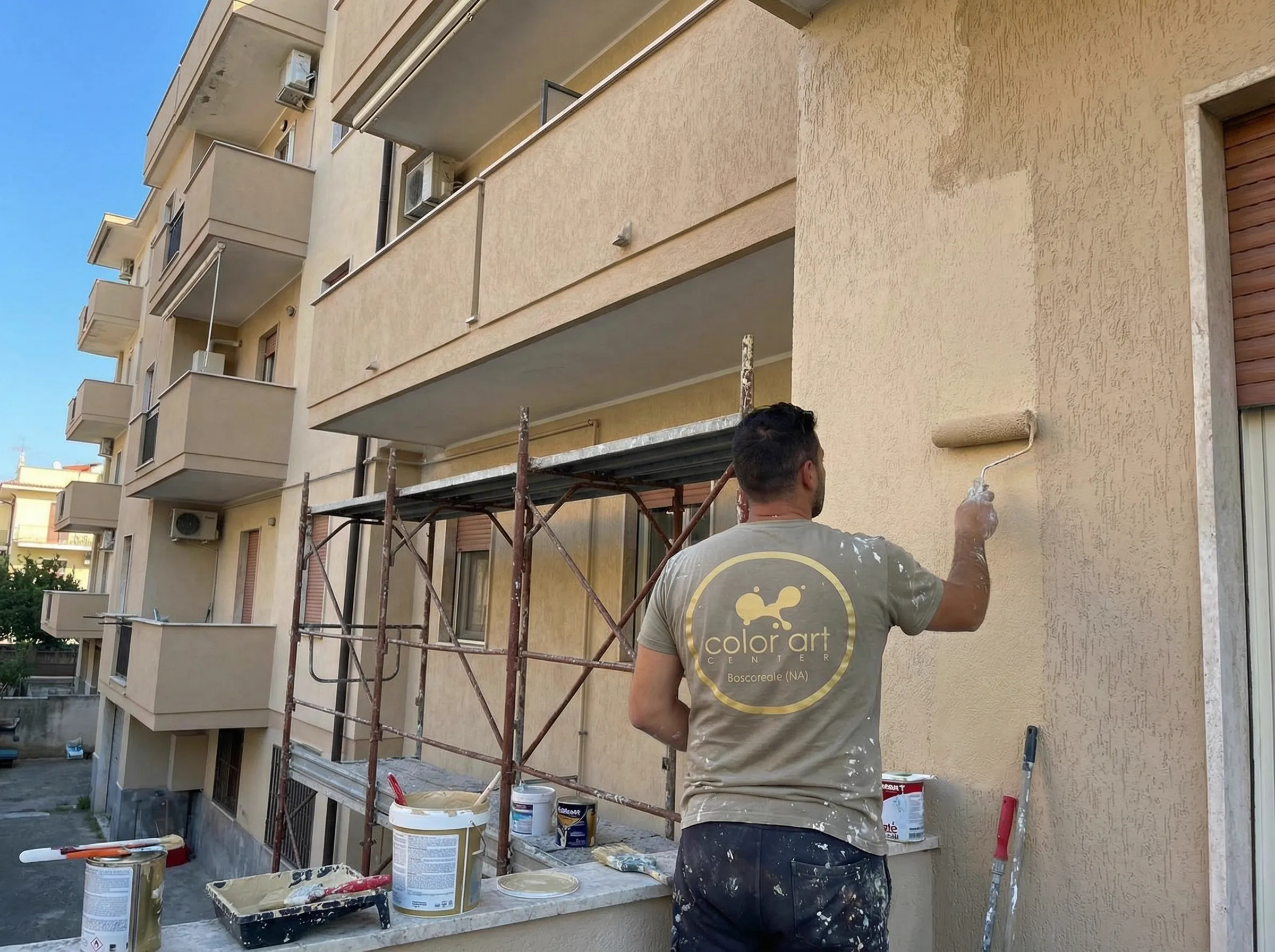 Villa residenziale con pittura nanotecnologica fotocatalitica da Color Art Center IZZO a Boscoreale